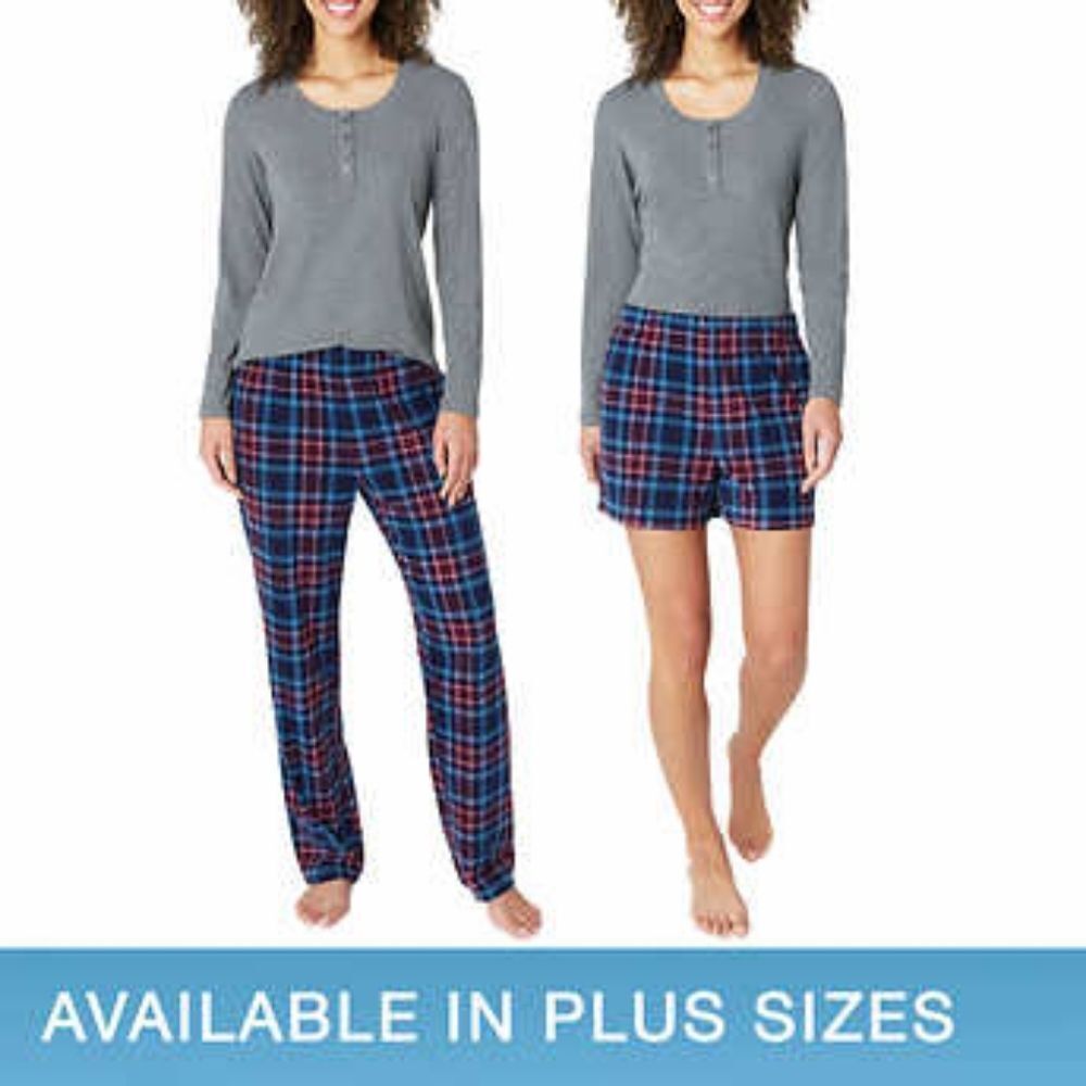 Eddie Bauer Ladies' 3-Piece Waffle Fleece Pajama Set